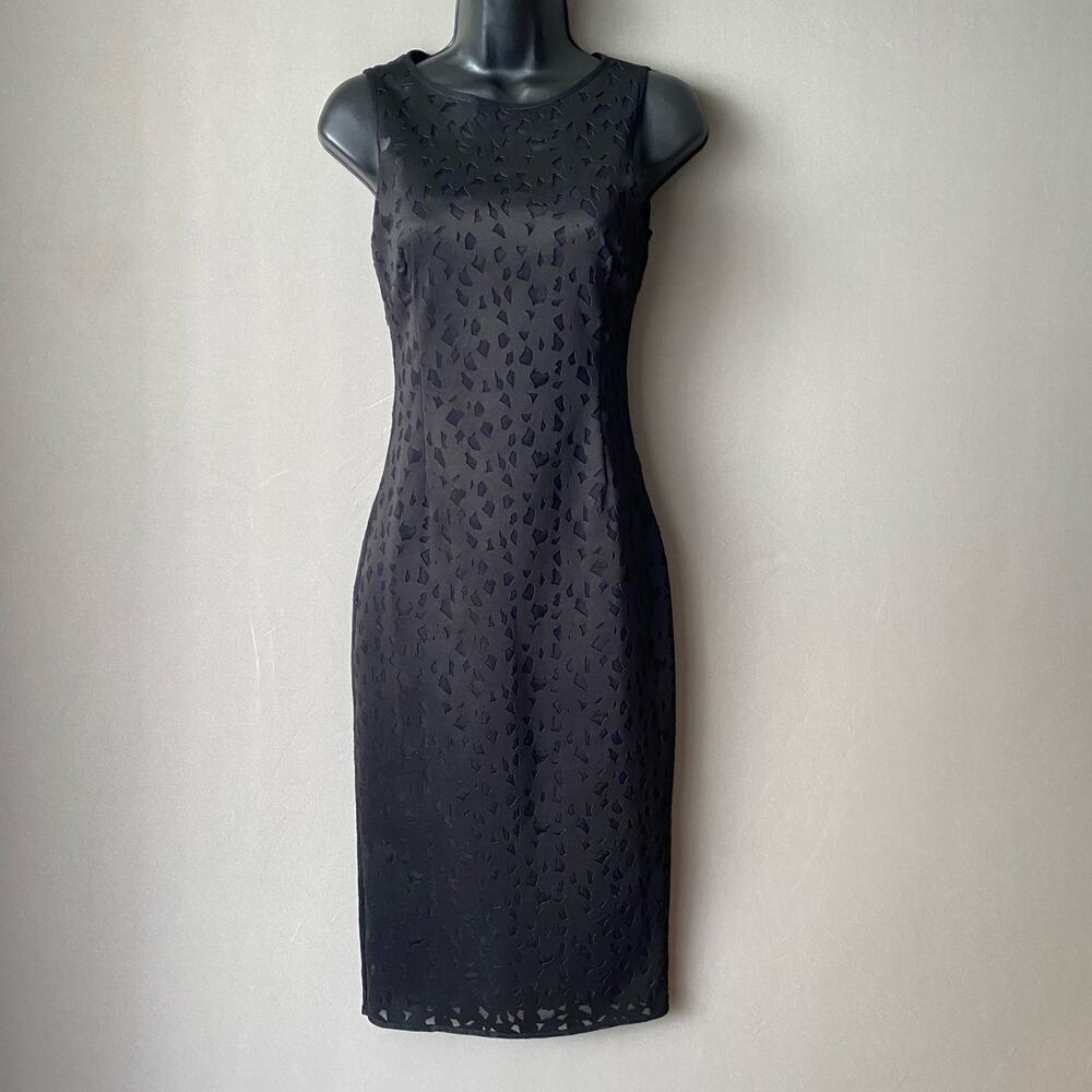 H&M sz XS‎ black pencil fitted sheath dress